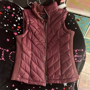 Burgundy cozy and new vest jacket/coat for fall and winter (never used)